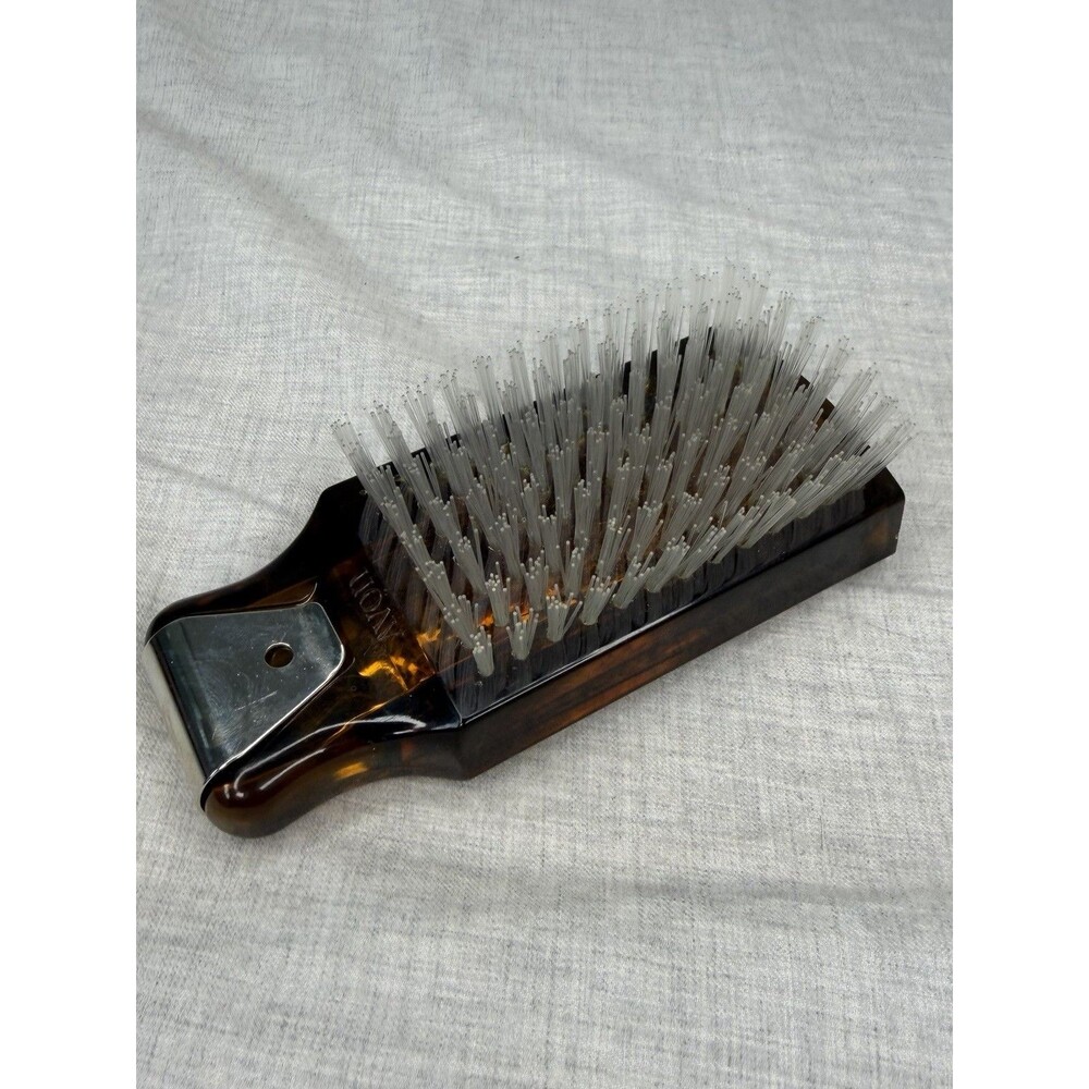 Vintage Avon Trio Valet Brush And Shoehorn 3-in-1 Amber Color Brush No Comb